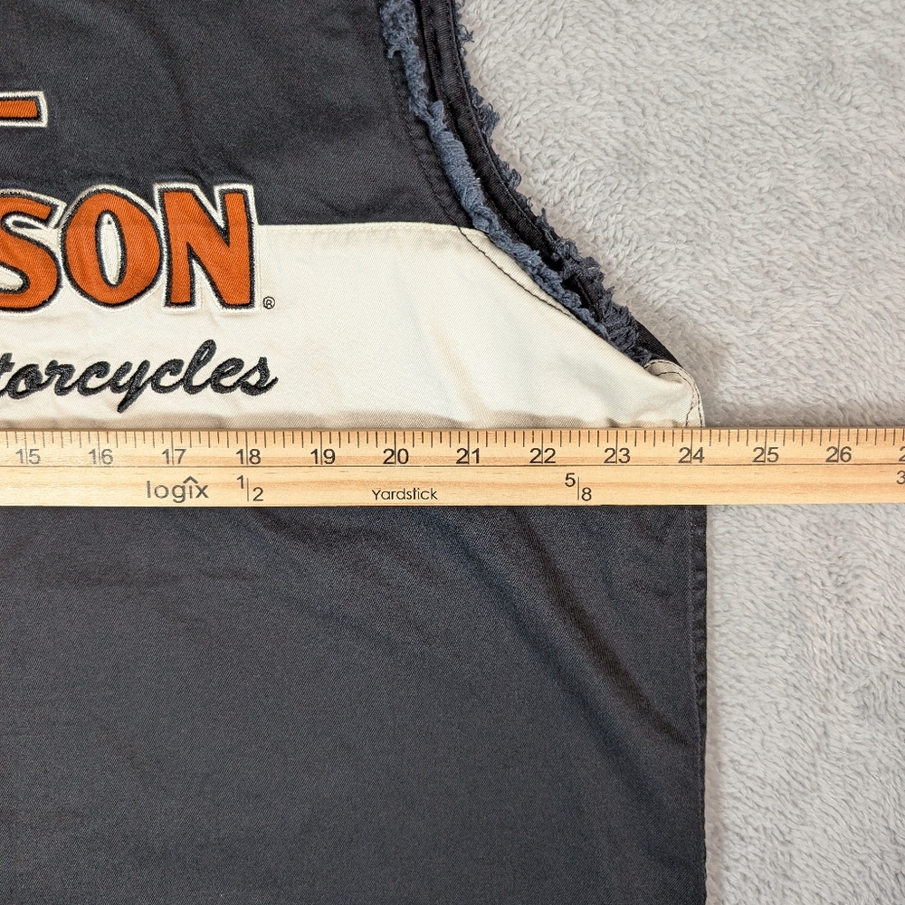Harley-Davidson Orange and Black Cutoff Shirt - Picture 5 of 10